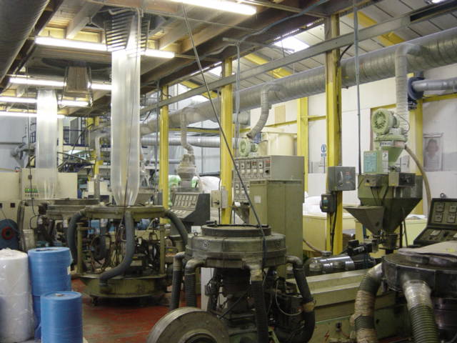 view of shop floor where mailing bags are made